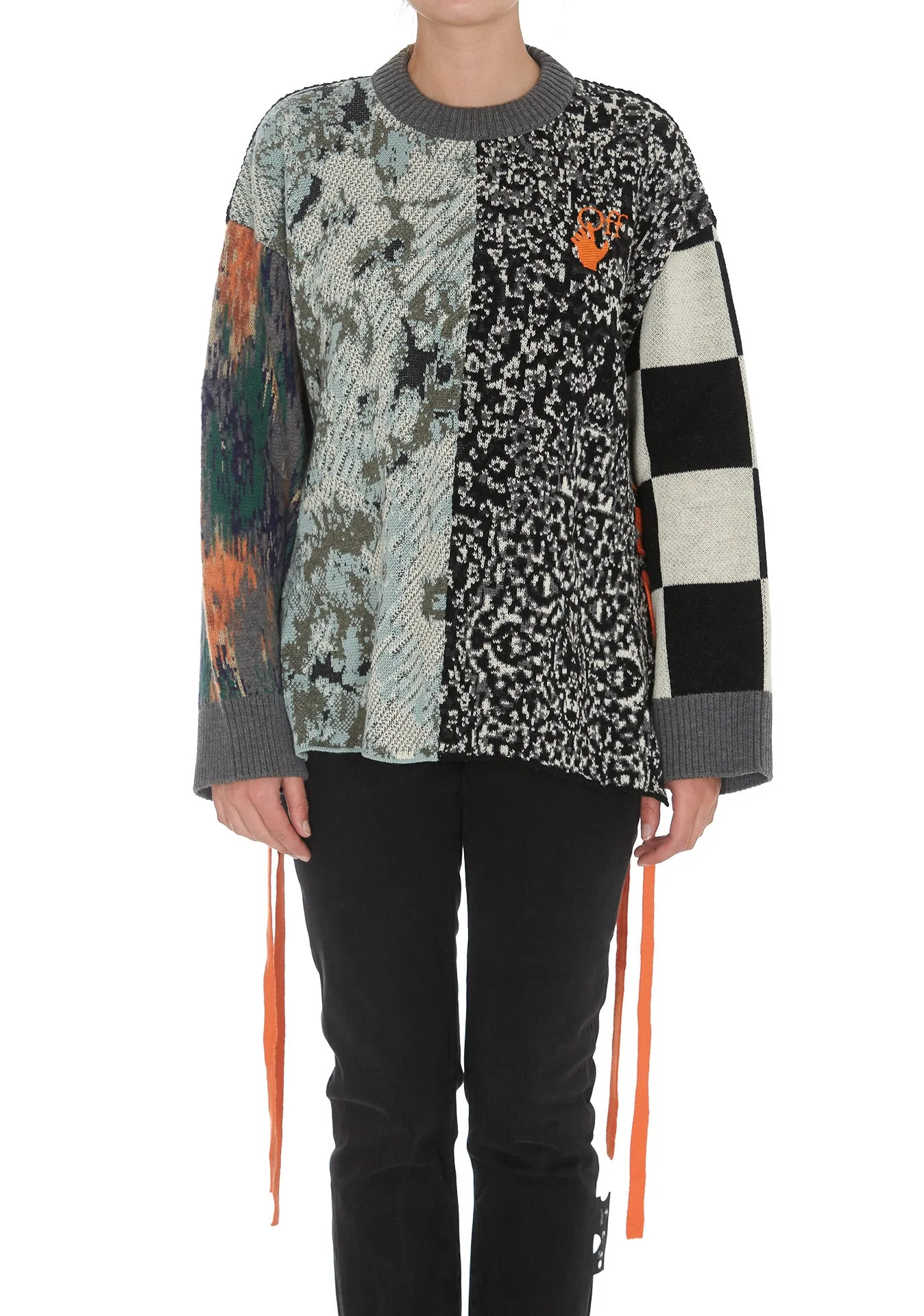 Off-White Patchwork Knit Jumper