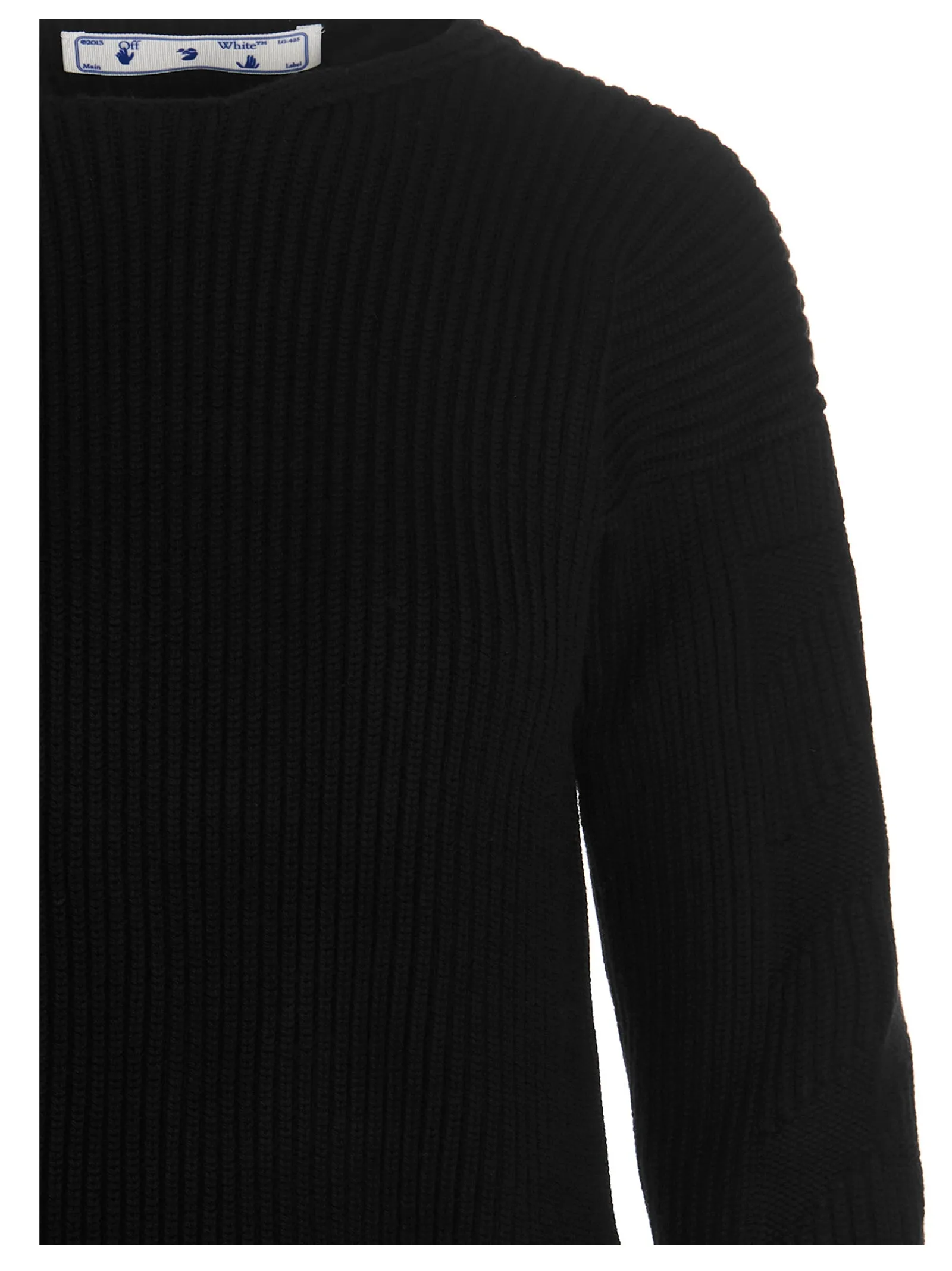 Off-White Ribbed-Knit Crewneck Jumper