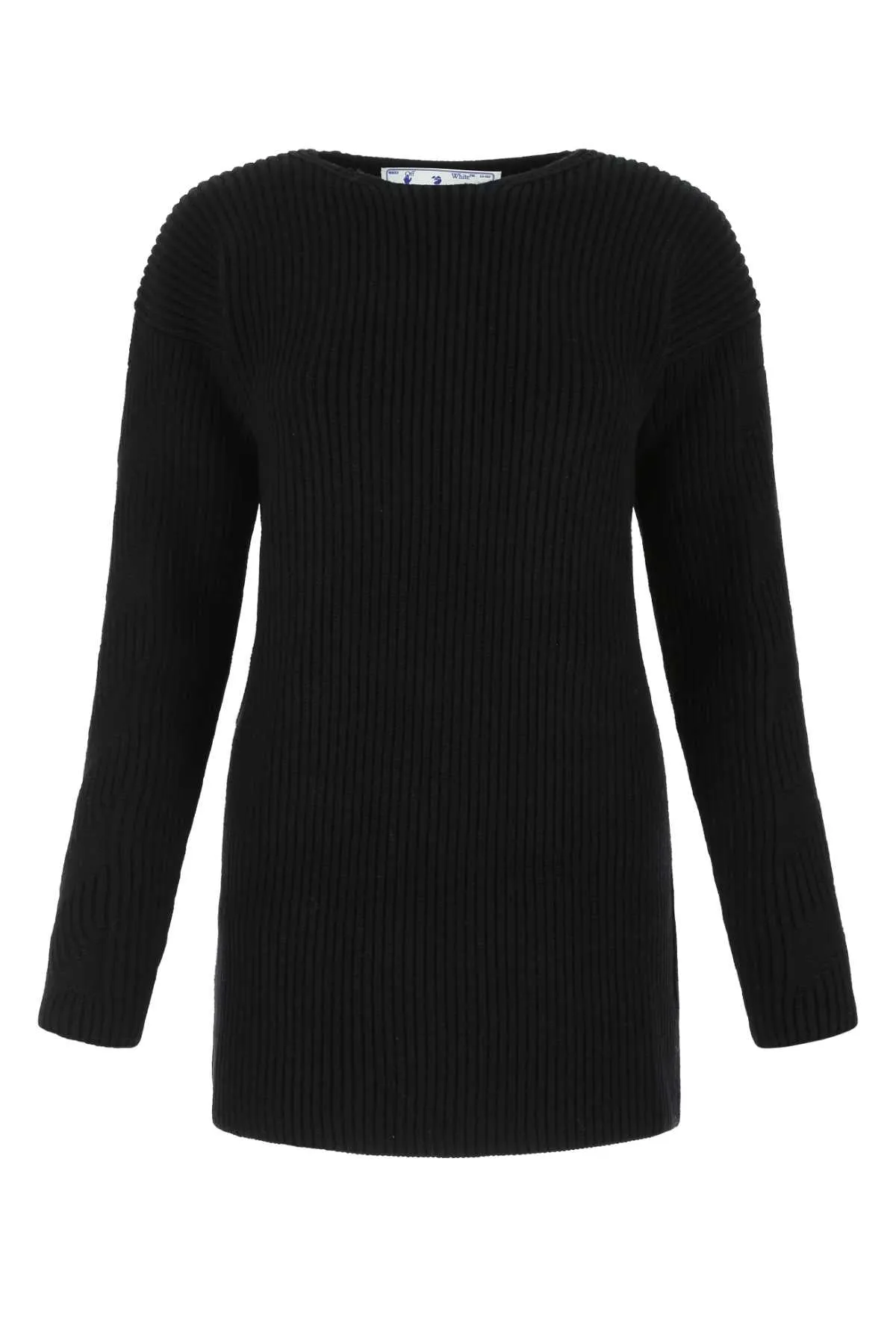 Off-White Ribbed-Knit Crewneck Jumper