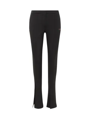 Off-White Slit Hem Slim-Fit Trousers