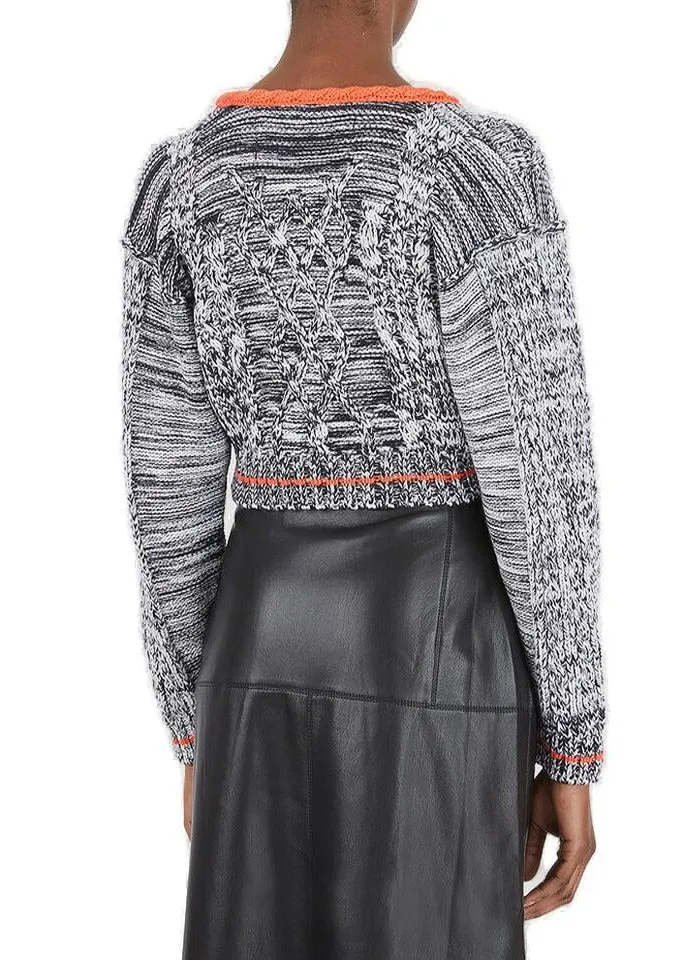 Ottolinger Cross Knit Cropped Cardigan