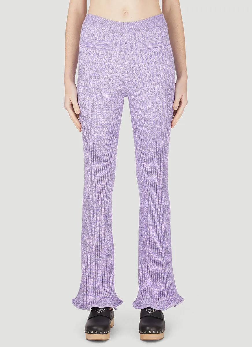 Paco Rabanne Ribbed Knit Pants