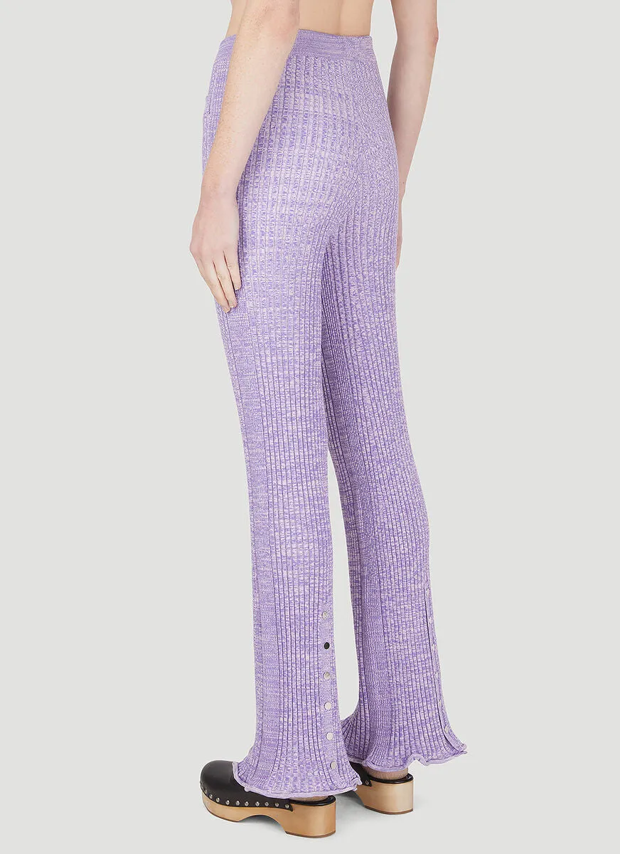 Paco Rabanne Ribbed Knit Pants