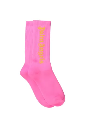 Palm Angels Logo Detailed Stretched Socks