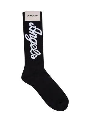 Palm Angels Logo Intarsia Socks