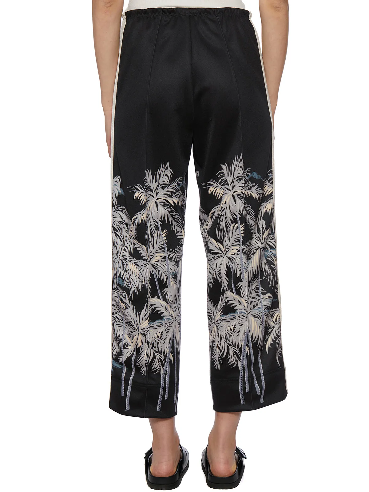Palm Angels Palm Tree Printed Cropped Trousers