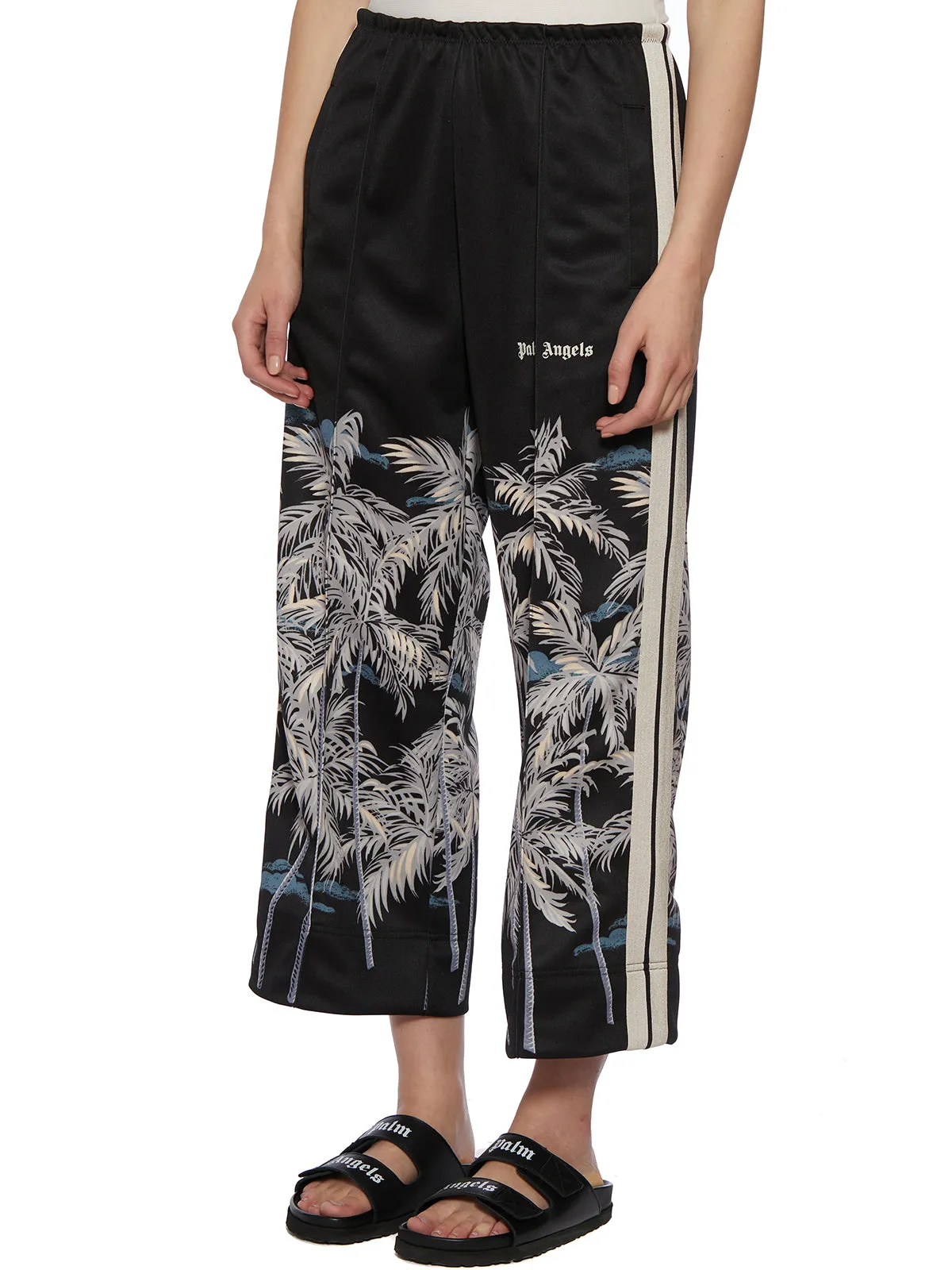 Palm Angels Palm Tree Printed Cropped Trousers