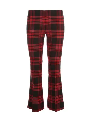 P.A.R.O.S.H. Check Patterned Flared Trousers