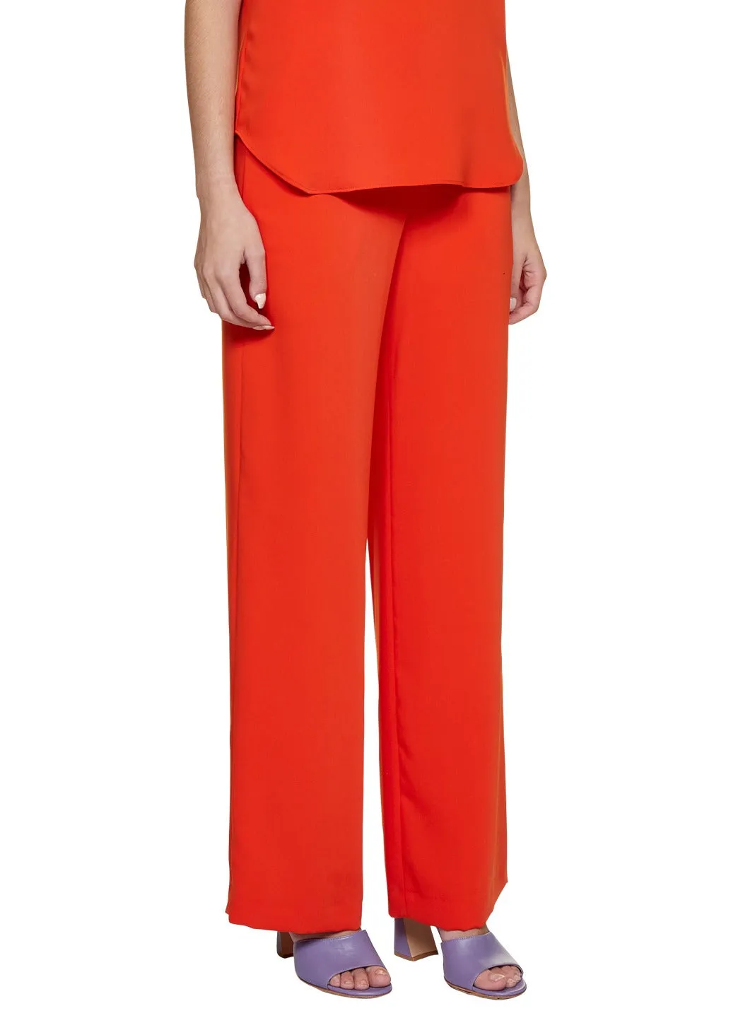 P.A.R.O.S.H. Elastic Waist Wide-Leg Trousers
