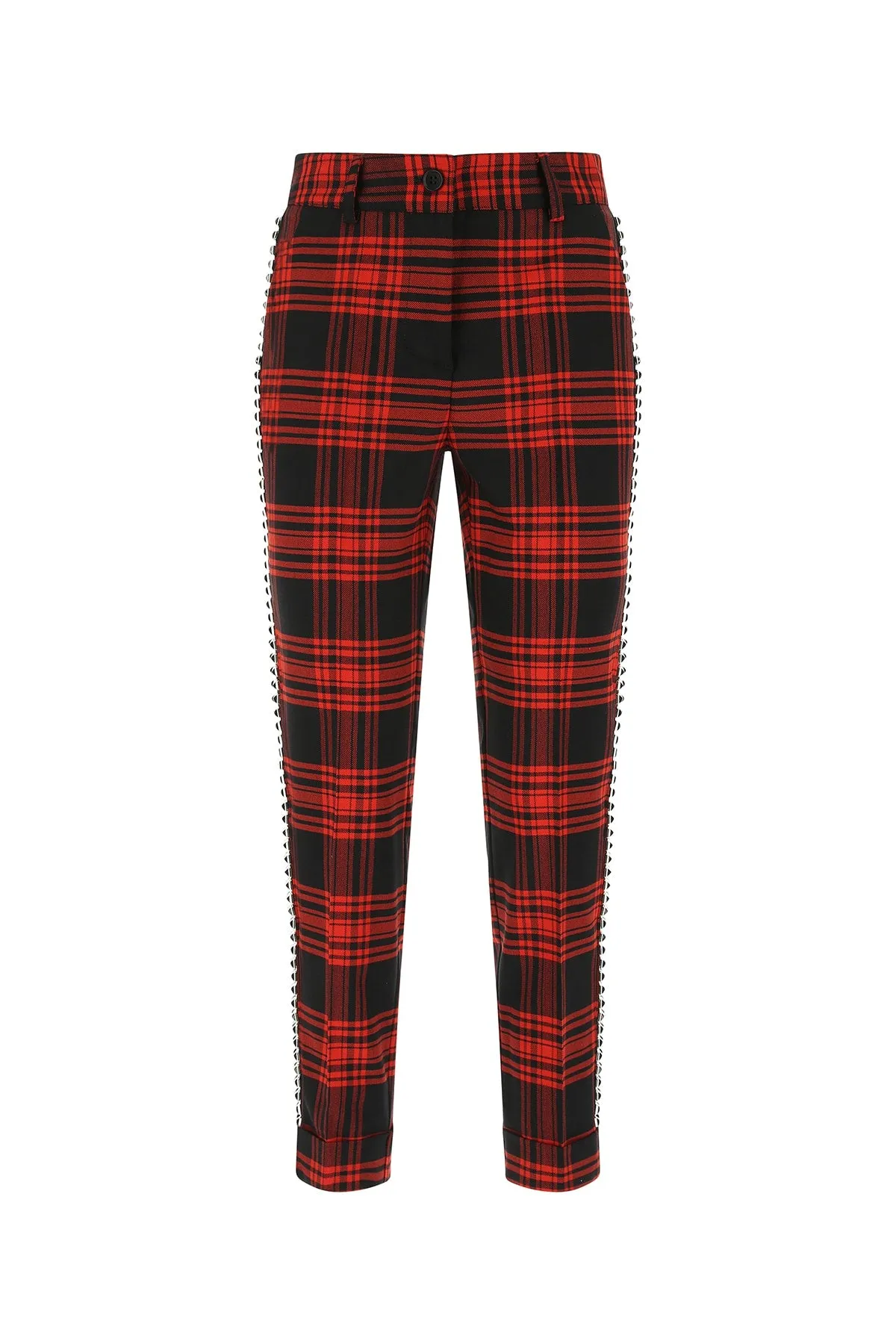 P.A.R.O.S.H. Plaid Straight Leg Trousers