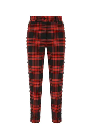 P.A.R.O.S.H. Plaid Straight Leg Trousers