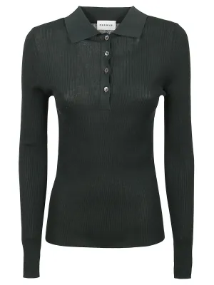 P.A.R.O.S.H. Polo Collar Knit Top