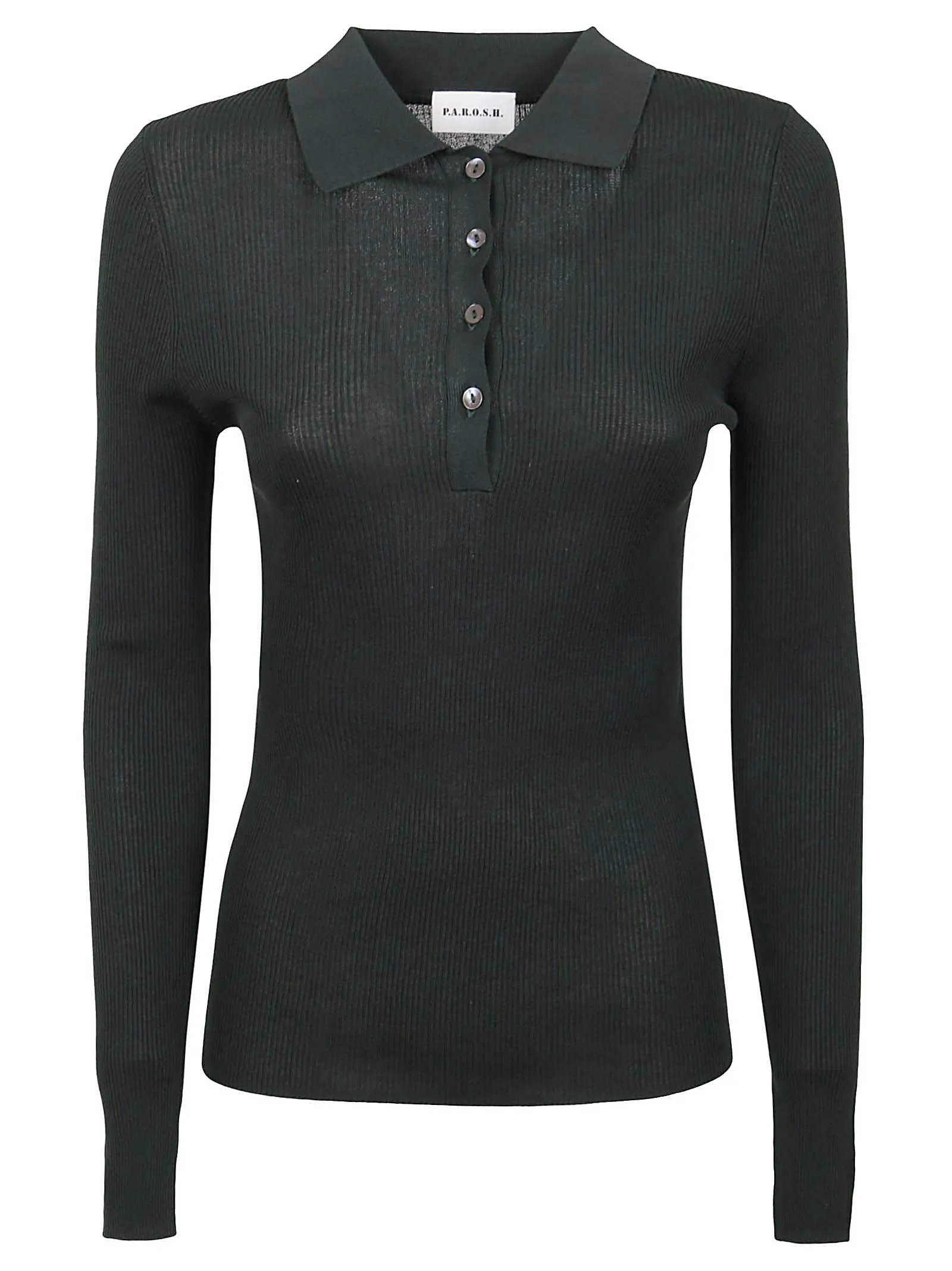 P.A.R.O.S.H. Polo Collar Knit Top