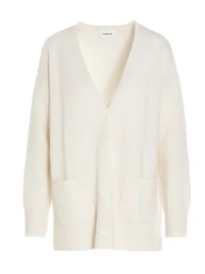 P.A.R.O.S.H. V-Neck Ribbed Knit Cardigan