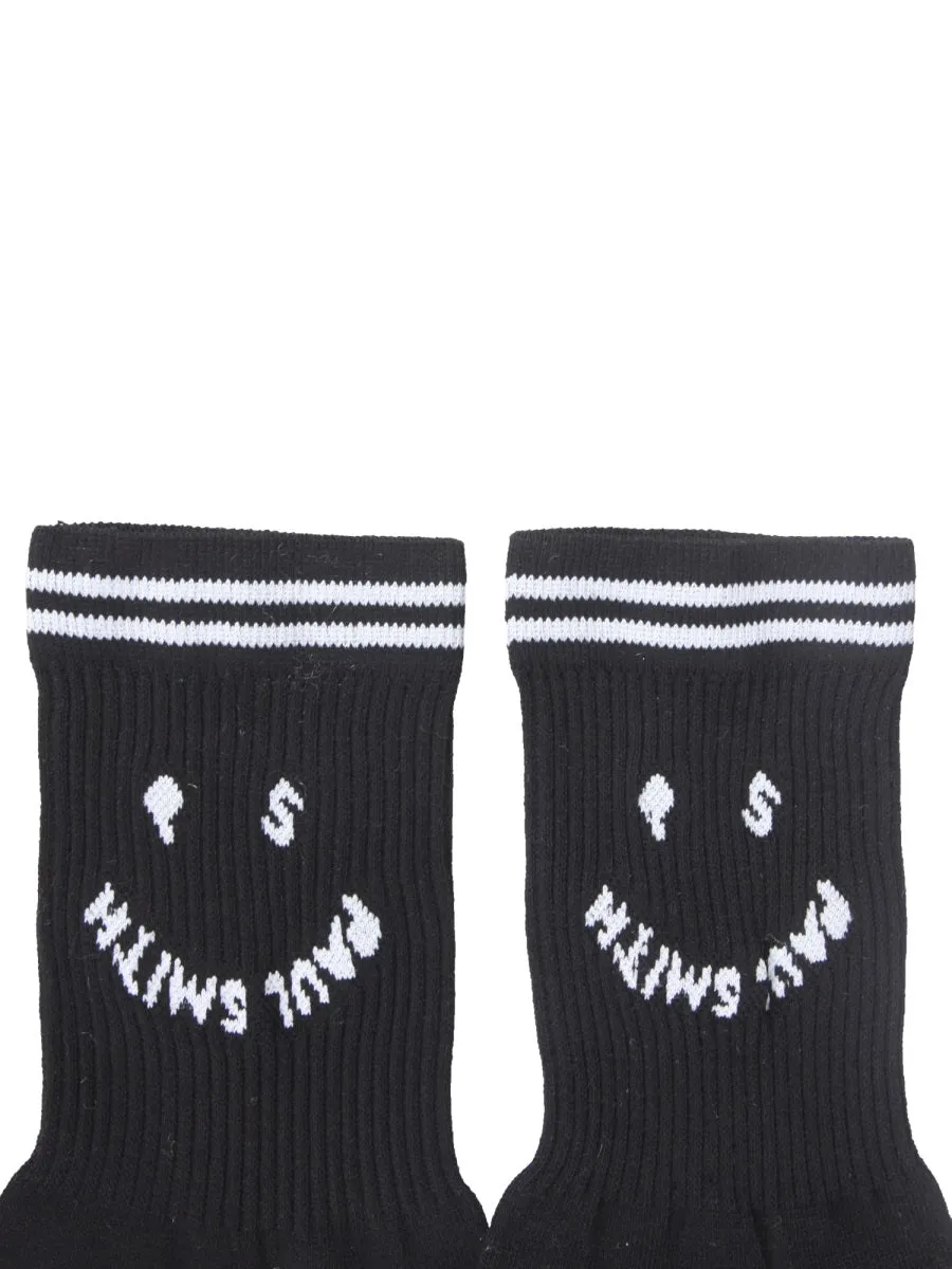 Paul Smith Smiley Logo Intarsia Socks