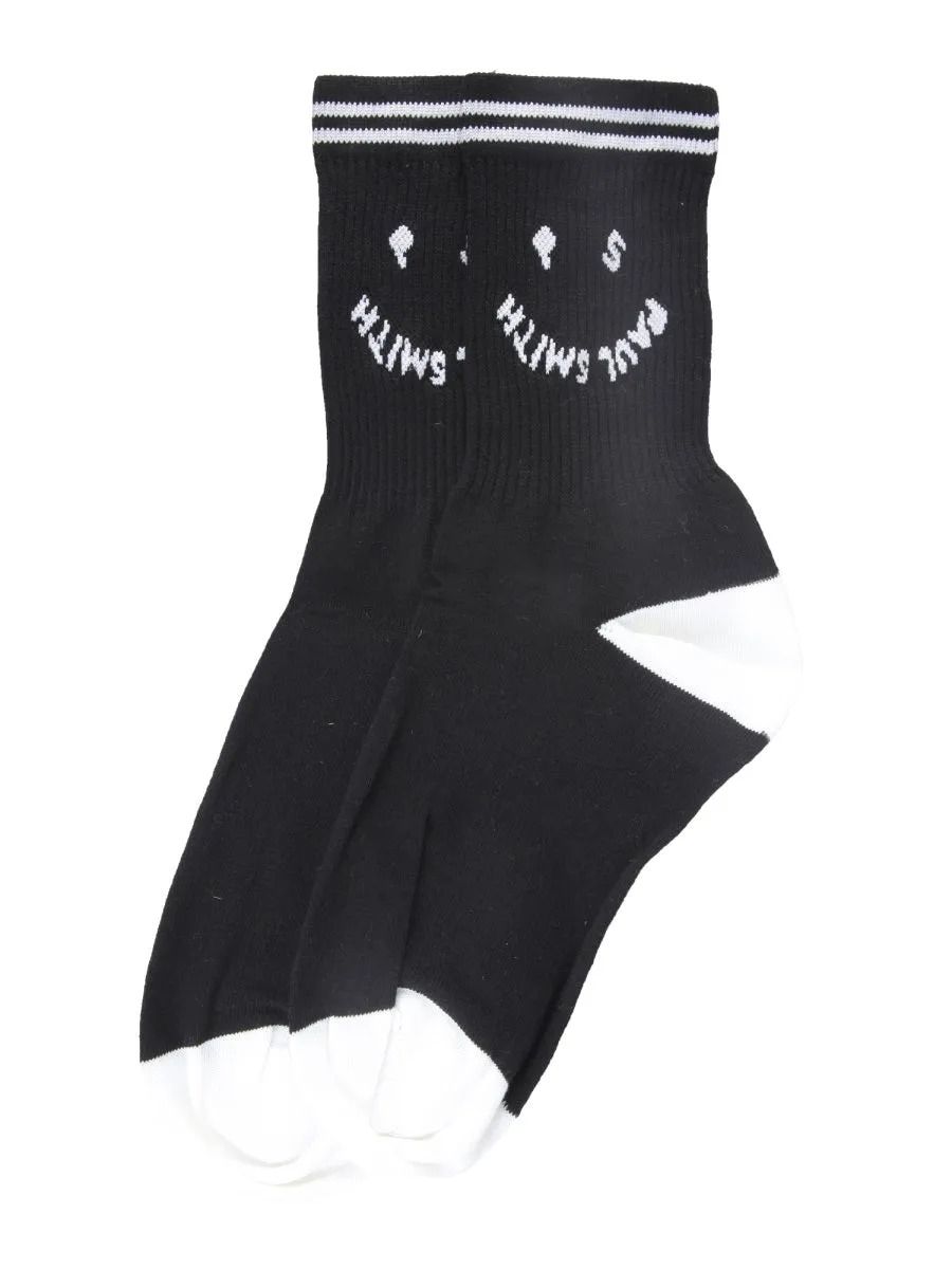Paul Smith Smiley Logo Intarsia Socks