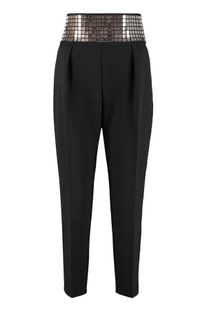 Pinko Gem Embellished Crop Trousers