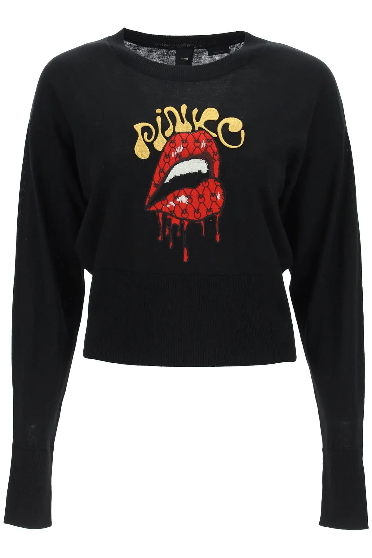 Pinko Logo Embroidered Knit Jumper