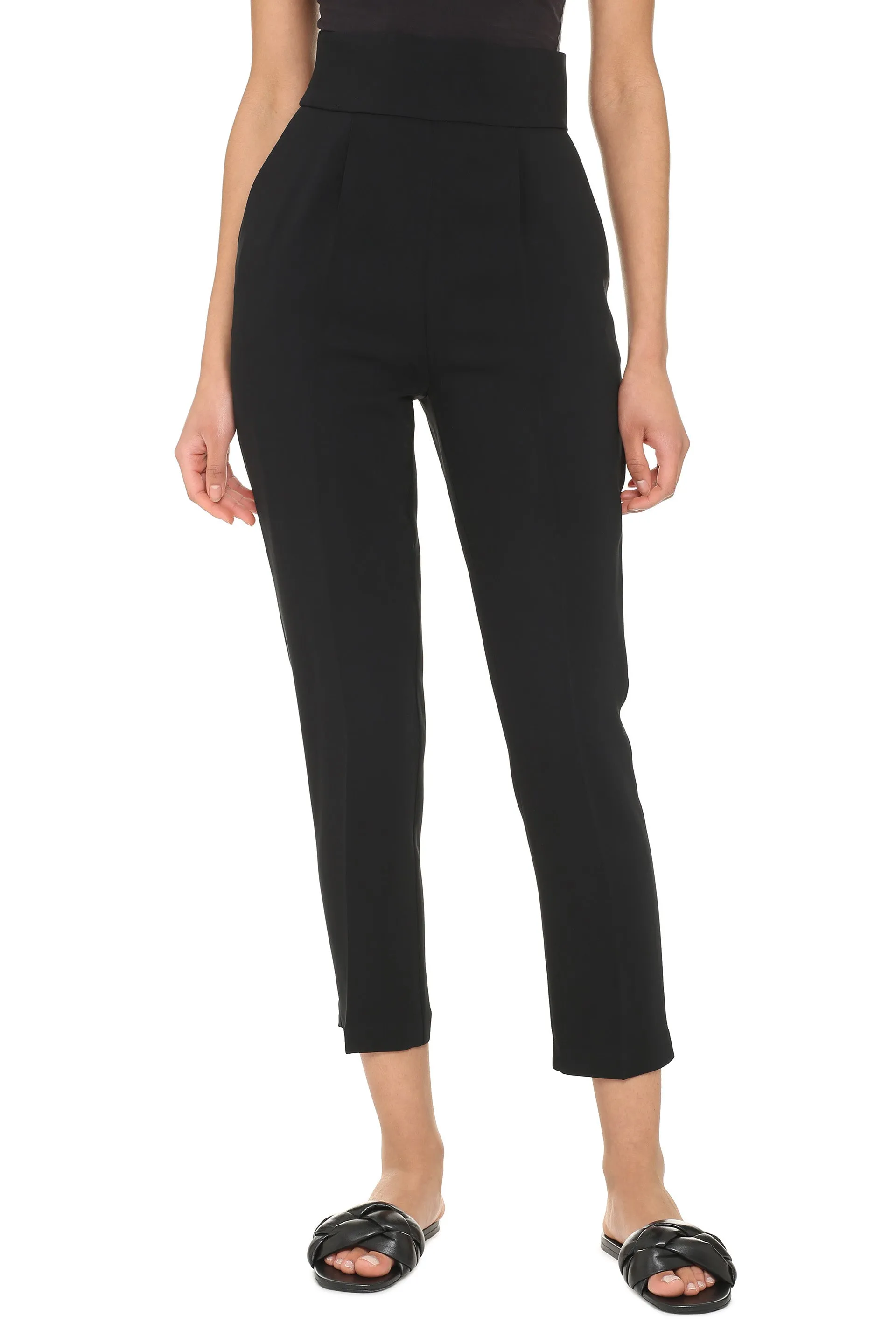 Pinko Natalia High-Waisted Cropped Trousers