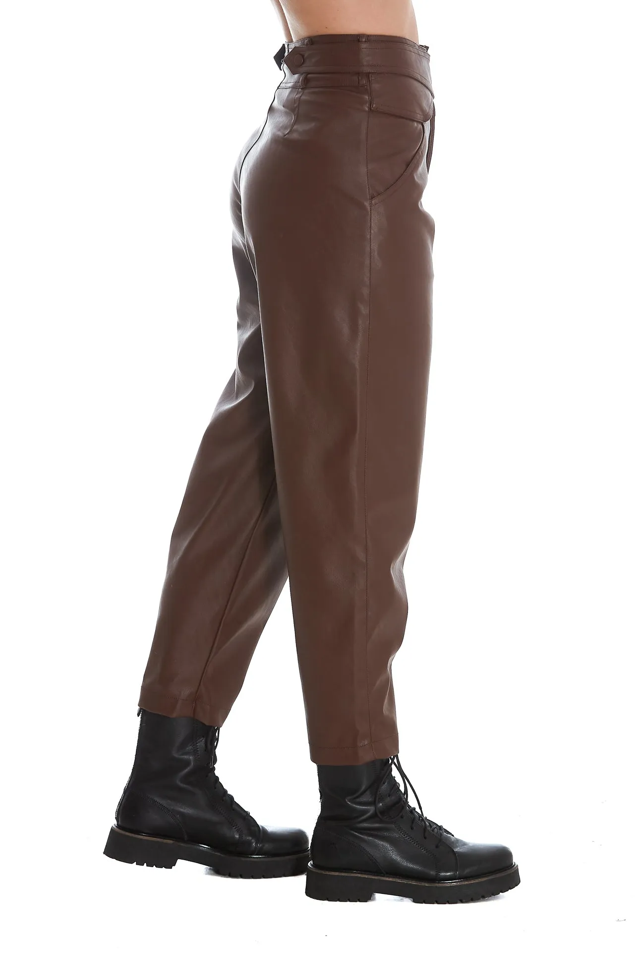 Pinko Shelby Faux Leather Trousers