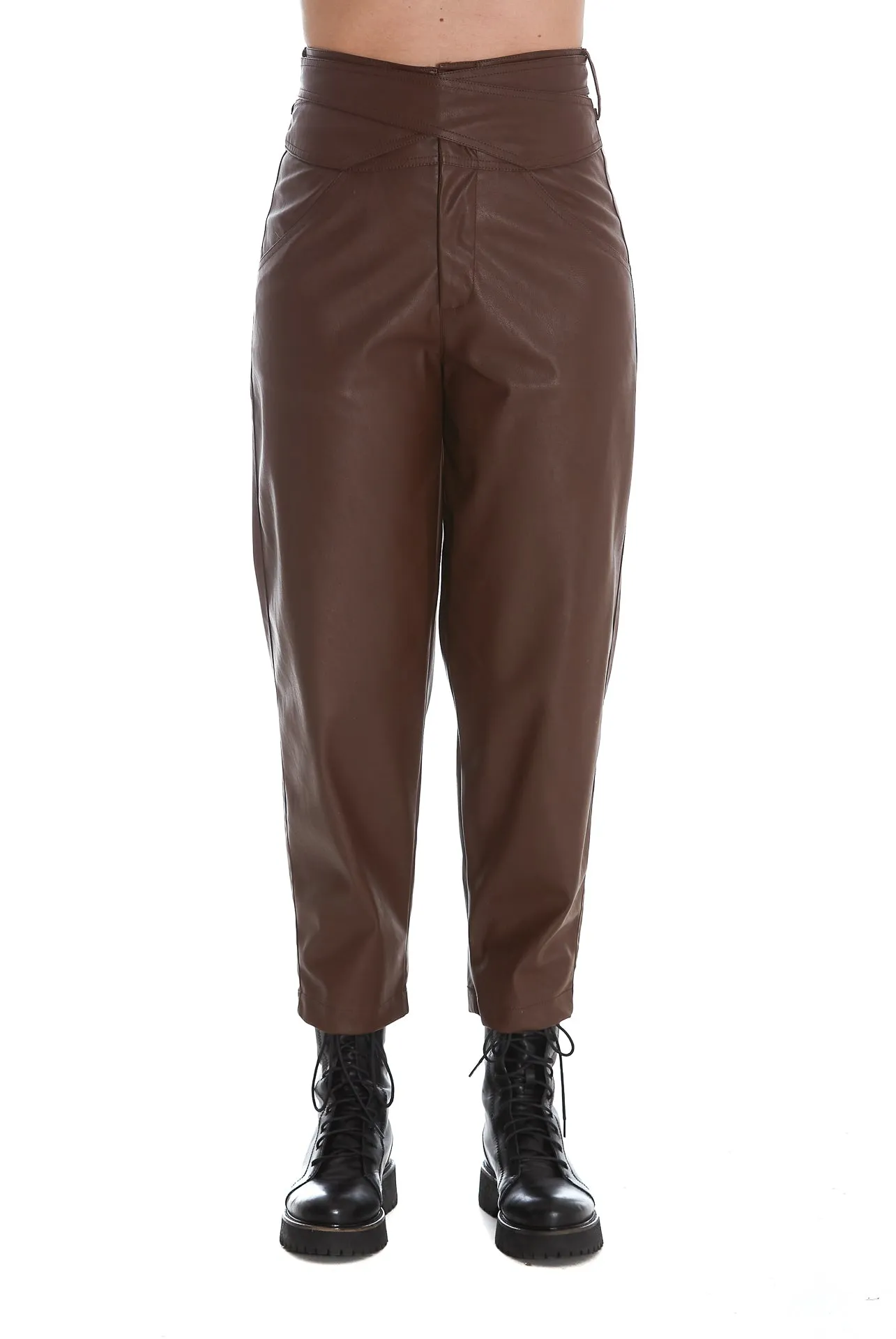 Pinko Shelby Faux Leather Trousers