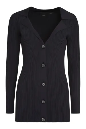 Pinko Slim Fit Rib-Knit Cardigan