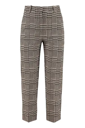 Pinko Straight Leg Check Pattern Pants