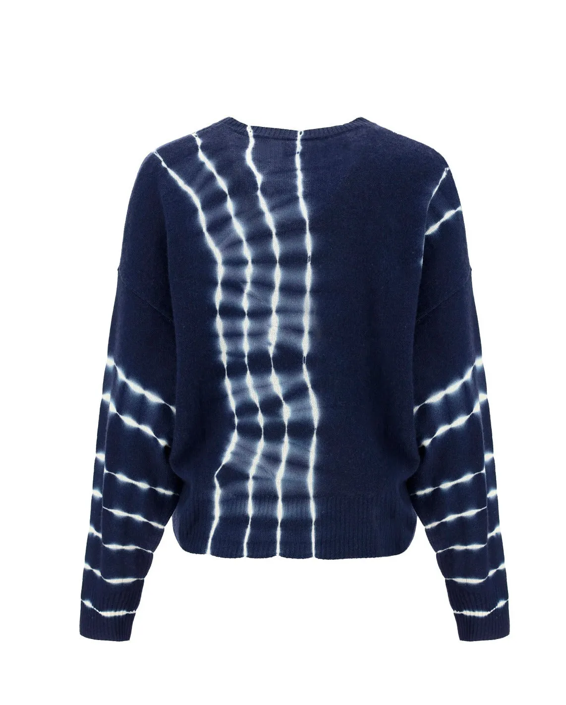 Pinko Tie Dye Crewneck Ribbed Knit Sweater