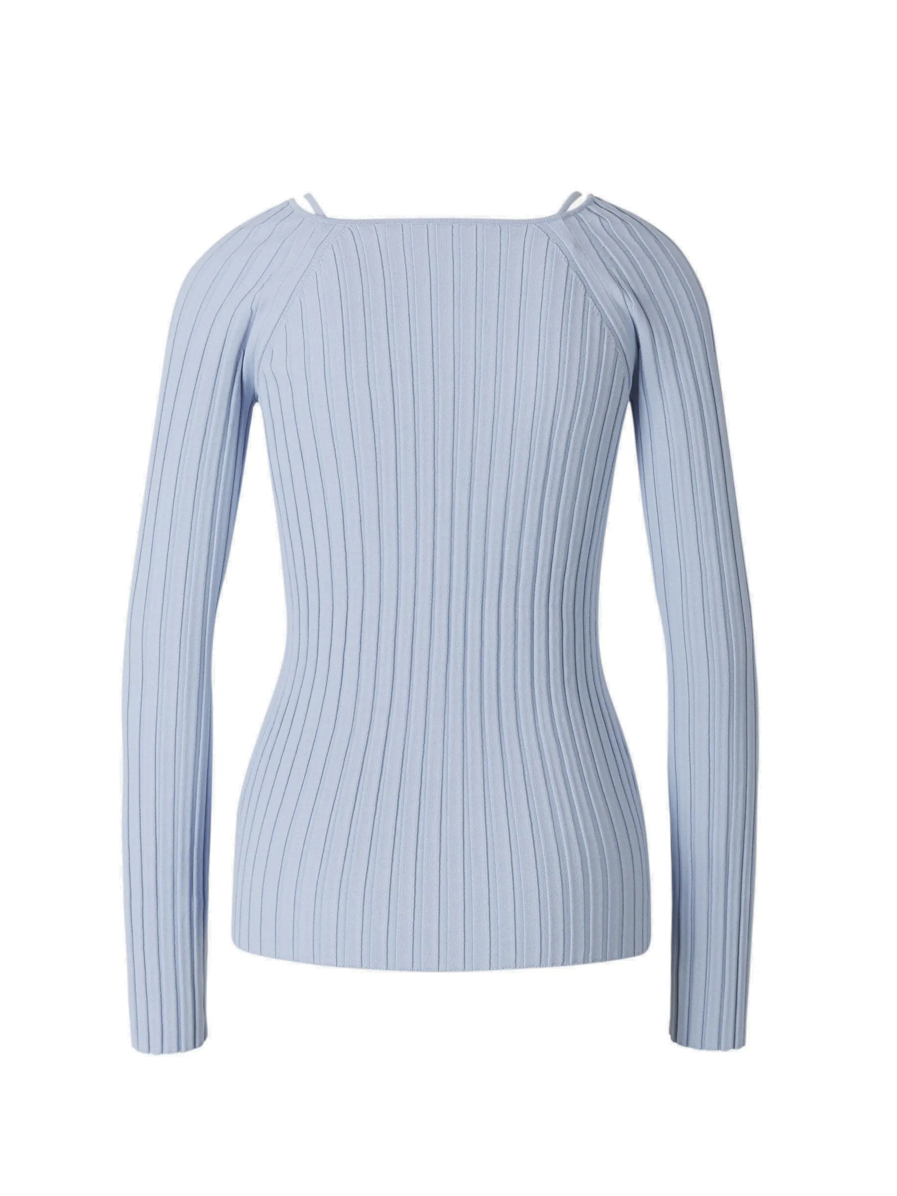 Proenza Schouler White Label Ribbed V-Neck Sweater