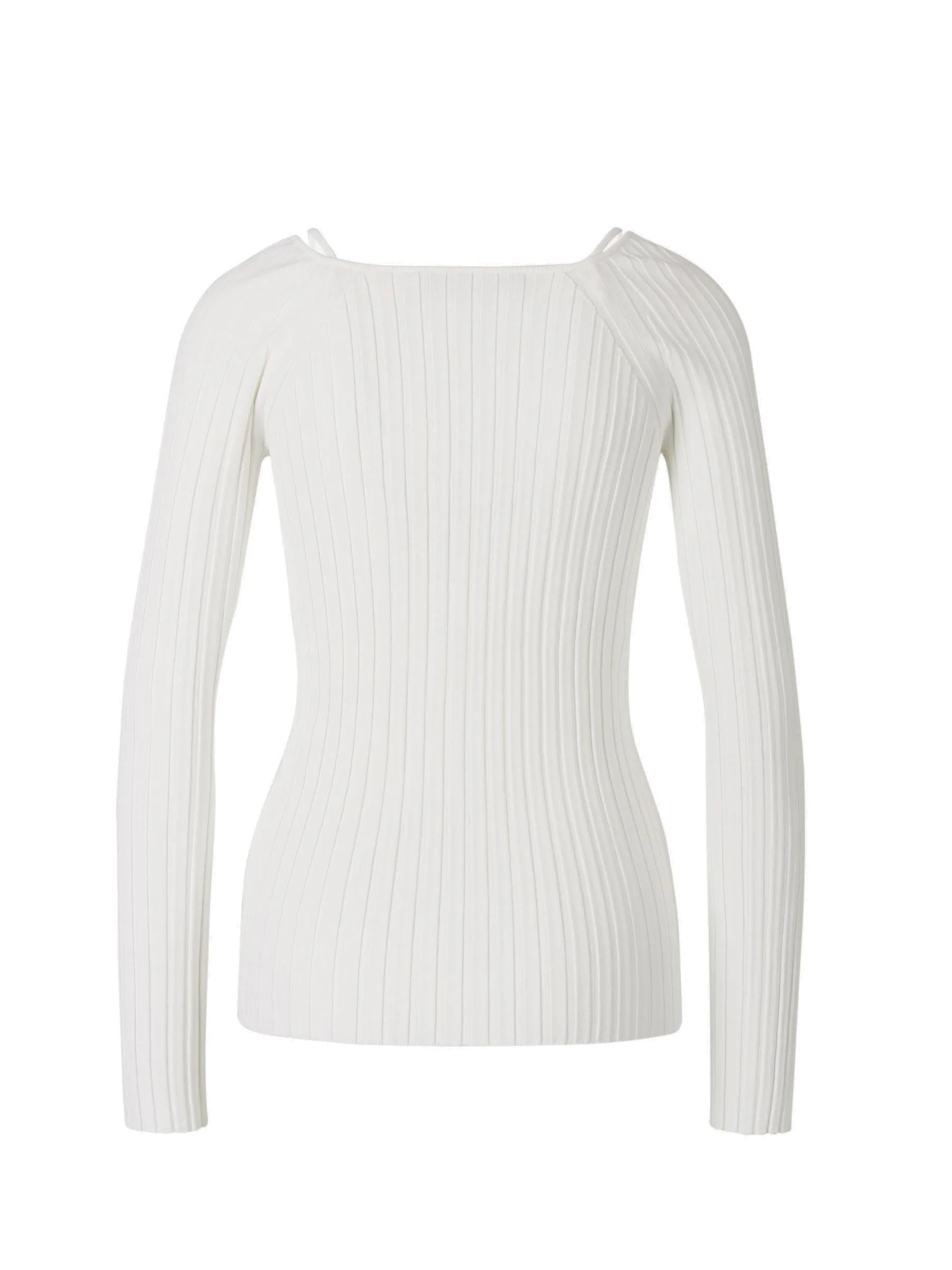 Proenza Schouler White Label Ribbed V-Neck Sweater