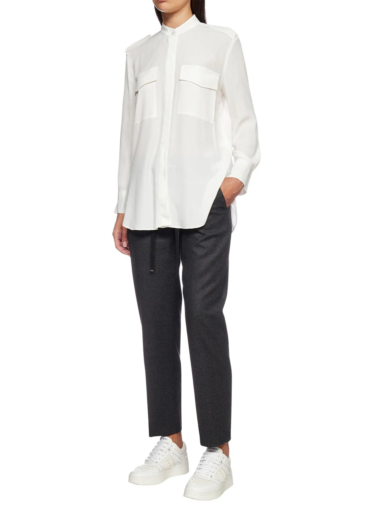 Pt01 Drawstring Cropped Trousers