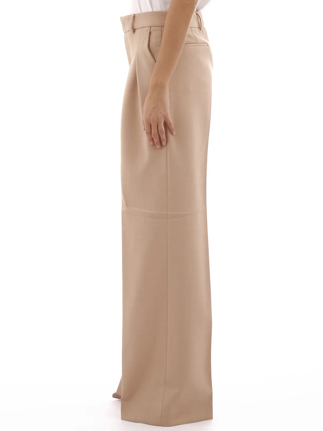 Pt01 Pleat-Detailed Straight Leg Trousers