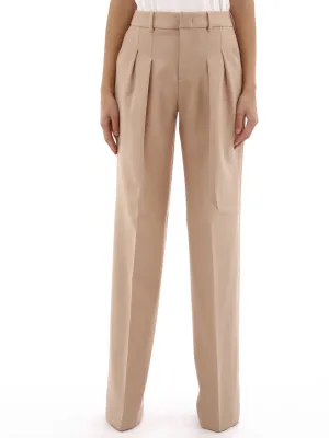 Pt01 Pleat-Detailed Straight Leg Trousers