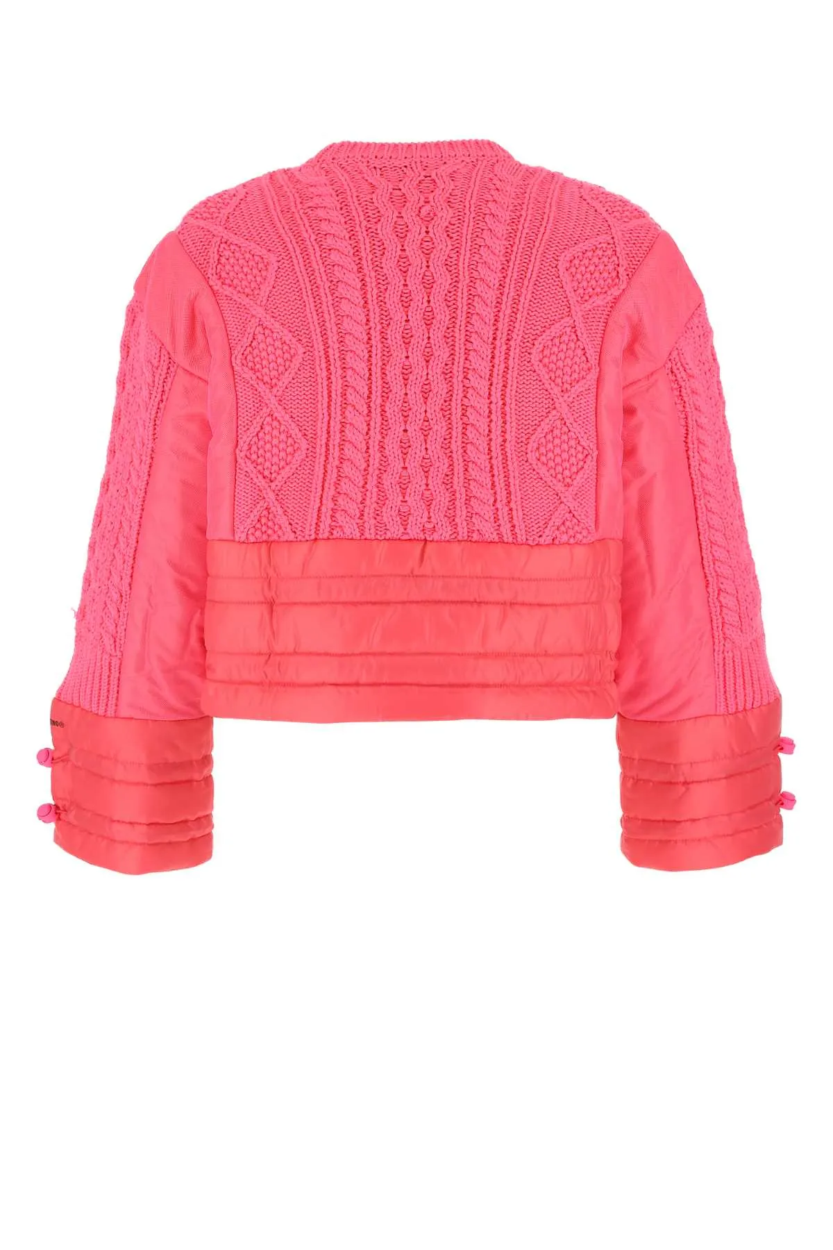 REDValentino The Black Tag Cable Knitted Panelled Sweater