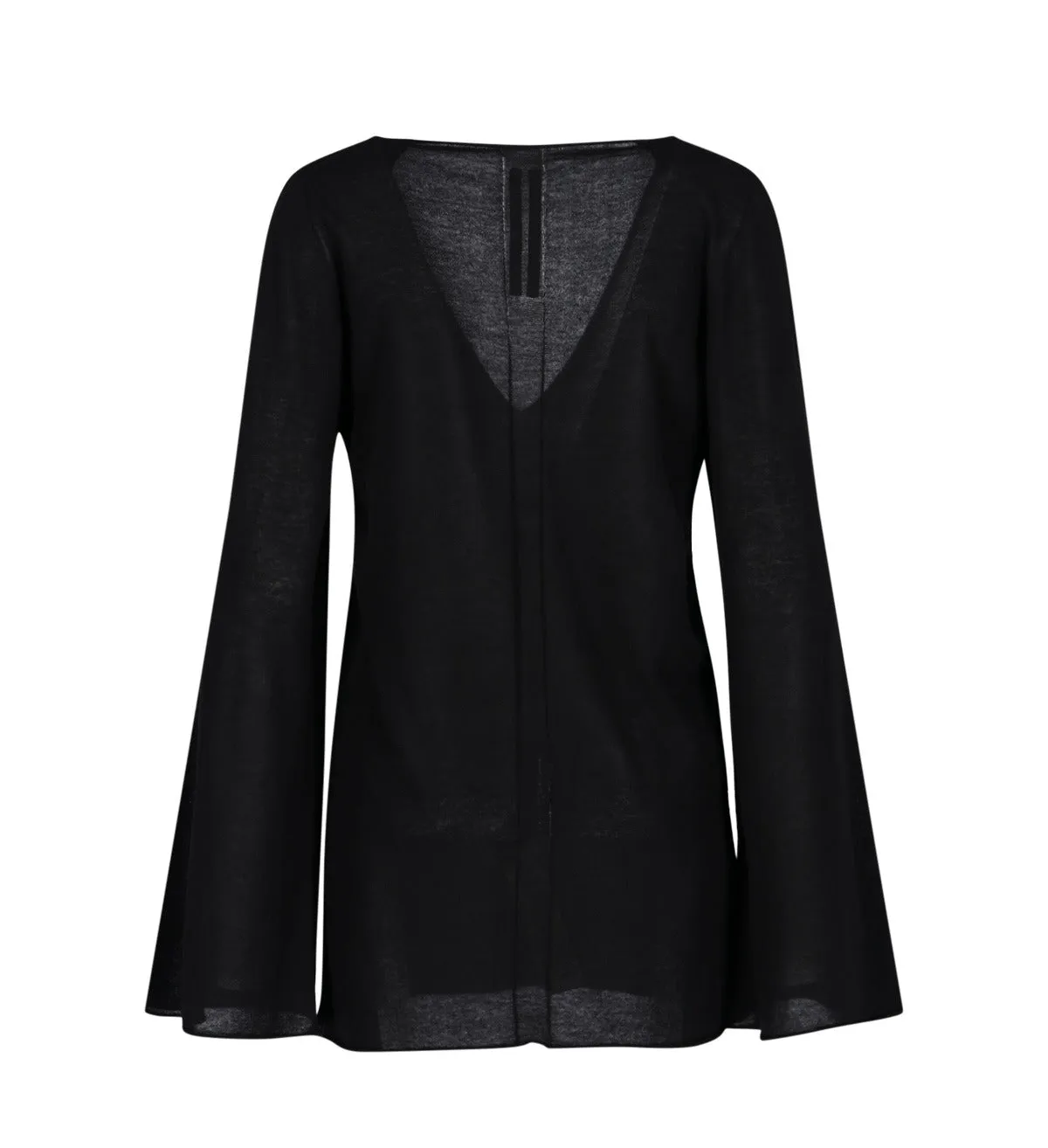 Rick Owens Flared Sleeved V-Neck Sweater