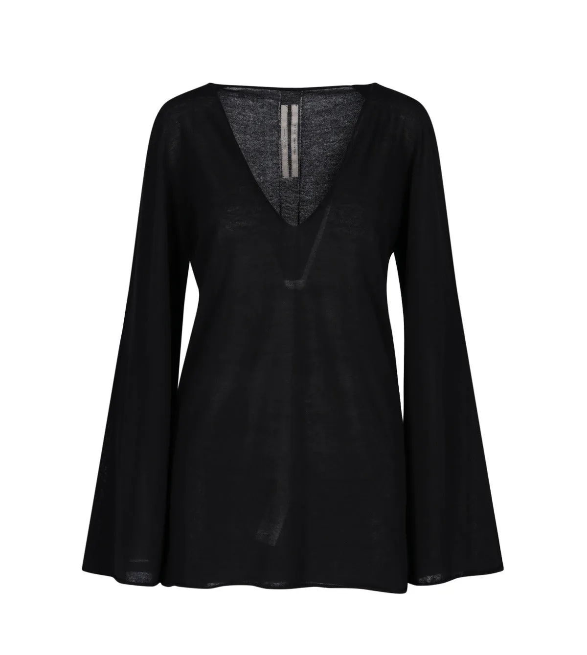 Rick Owens Flared Sleeved V-Neck Sweater