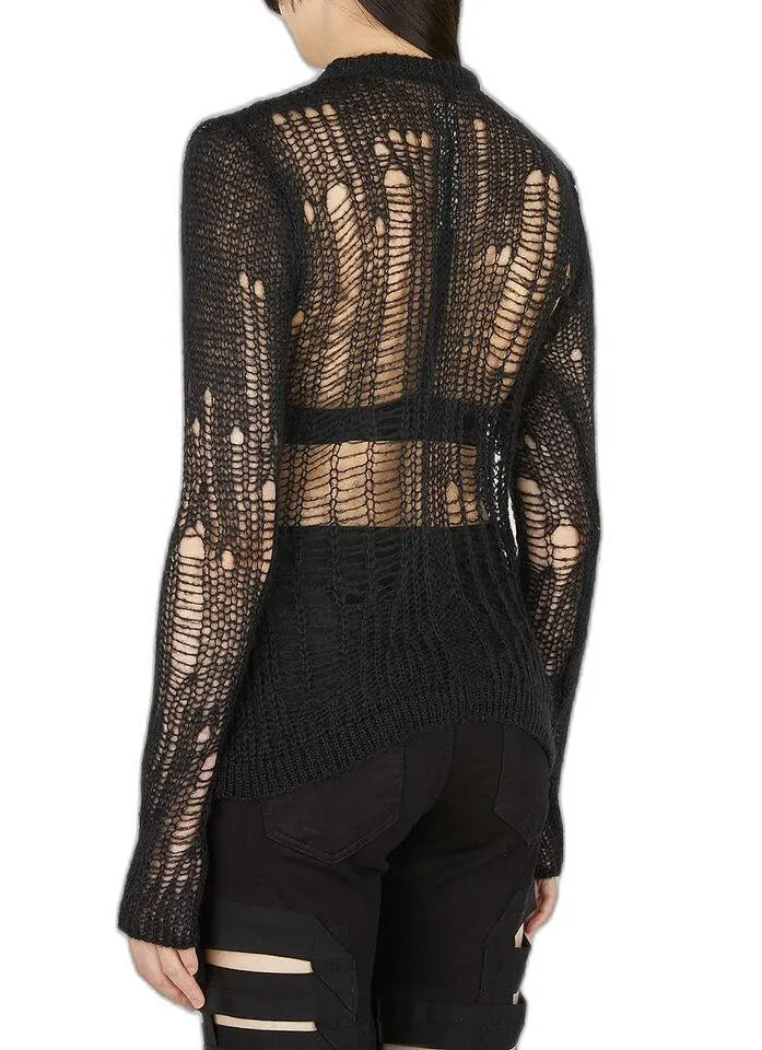 Rick Owens Open-Knit Distressed Top