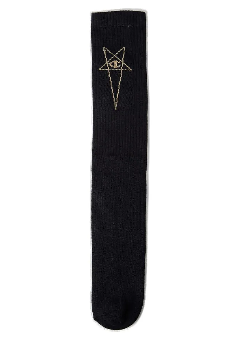 Rick Owens X Champion Pentagram Logo Socks