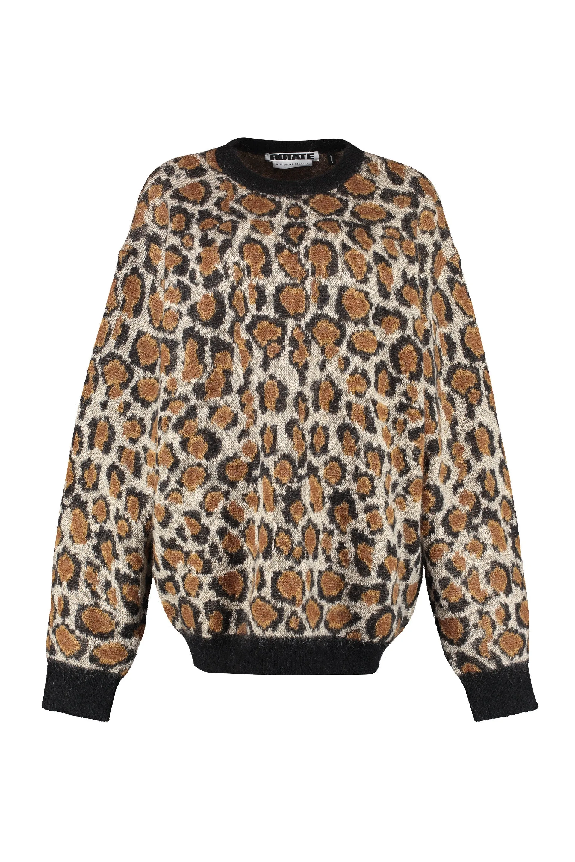 ROTATE Leopard Knit Jumper