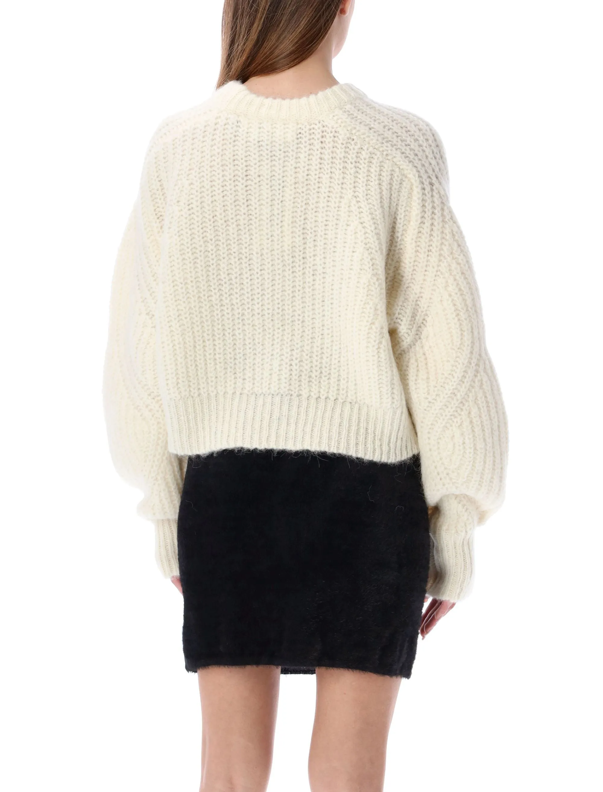 ROTATE Logo Intarsia Crewneck Sweater