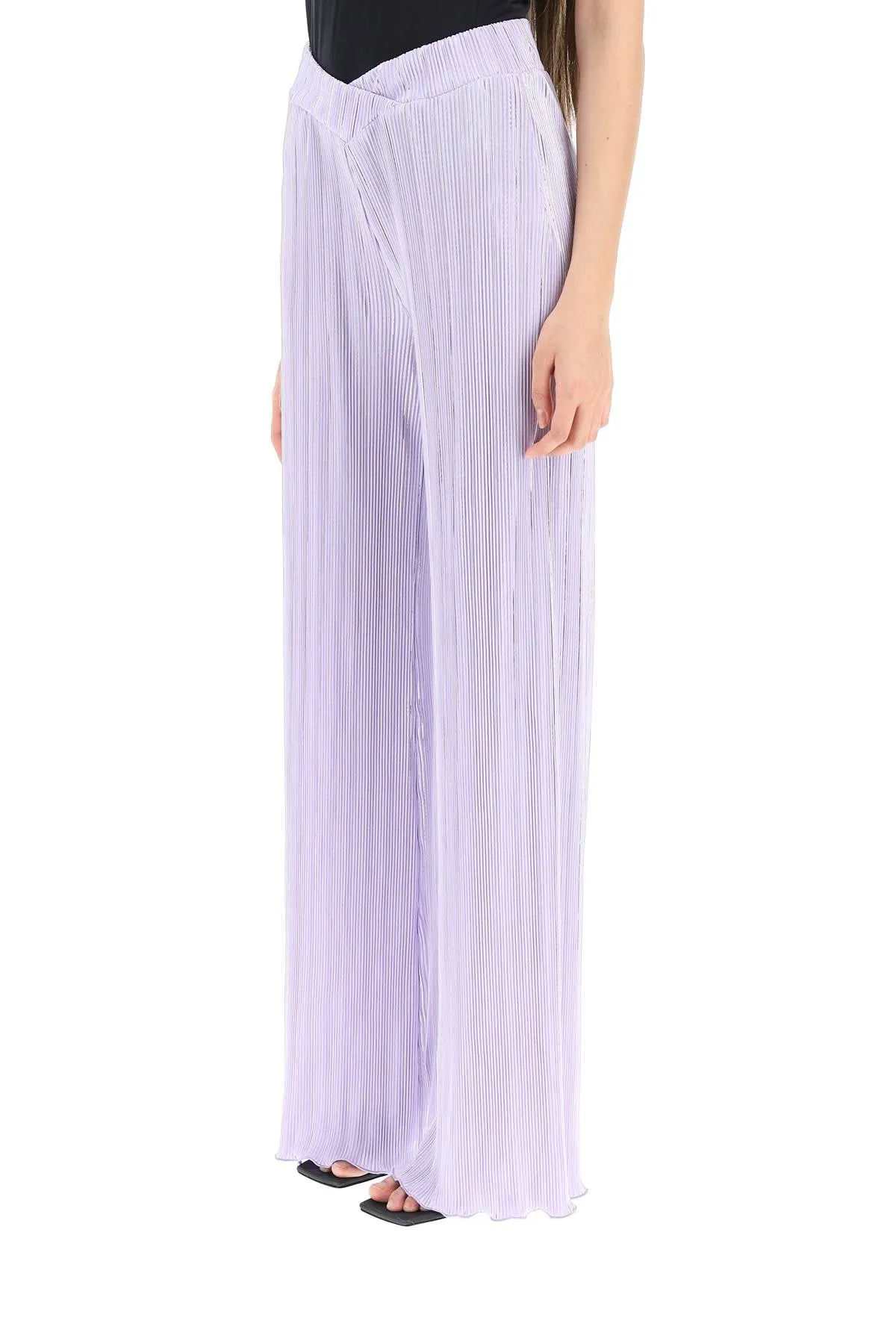 ROTATE Satin Pleated Trousers