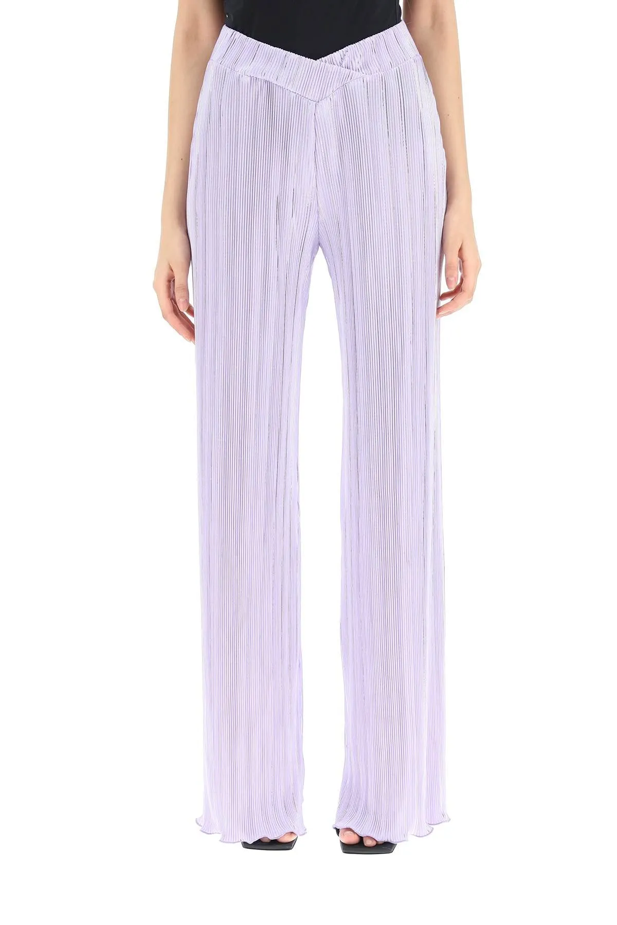 ROTATE Satin Pleated Trousers