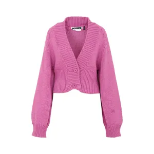 ROTATE V-Neck Cropped Knit Cardigan
