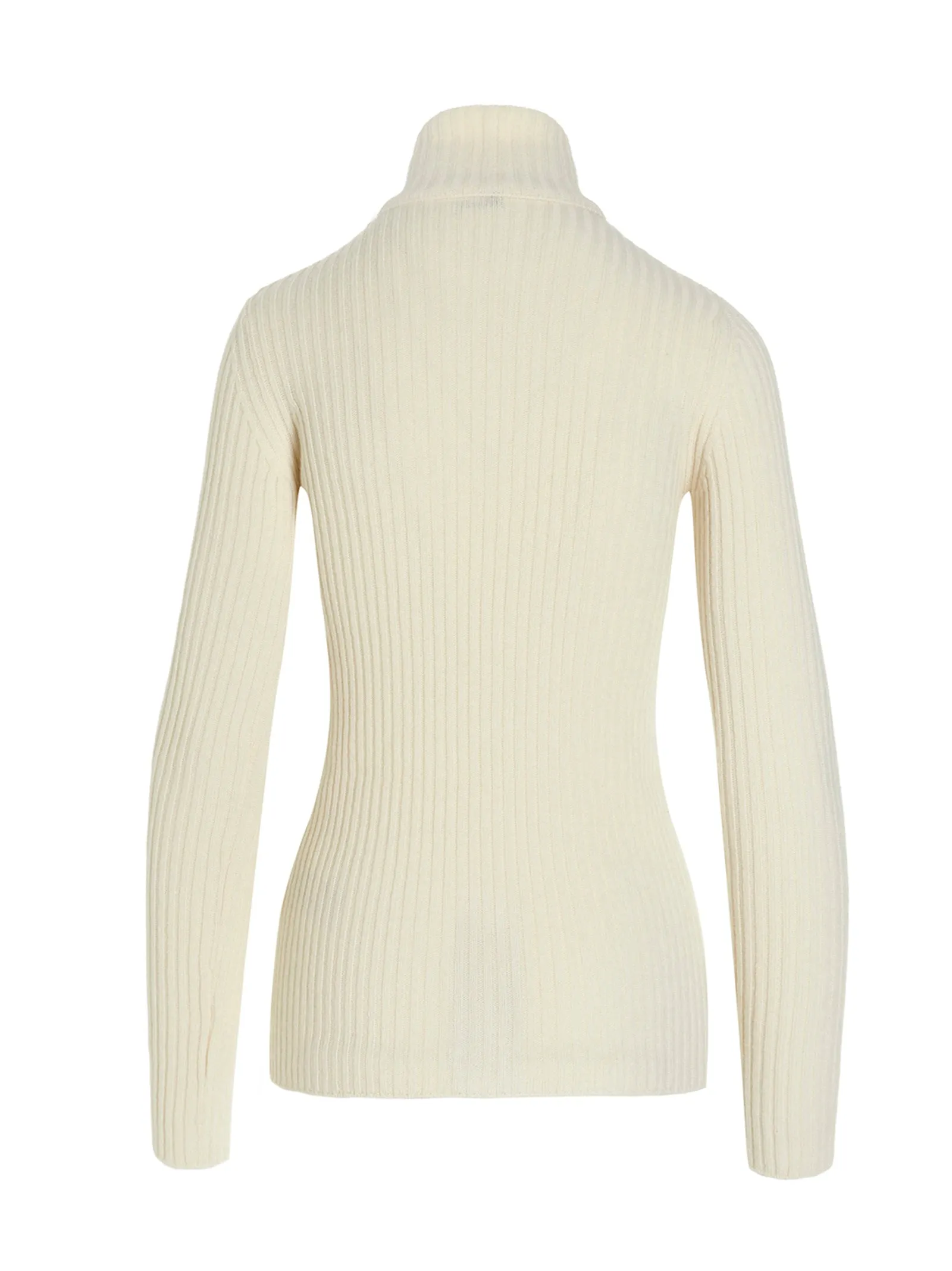 Saint Laurent Monogram Turtleneck Rib-Knit Sweater