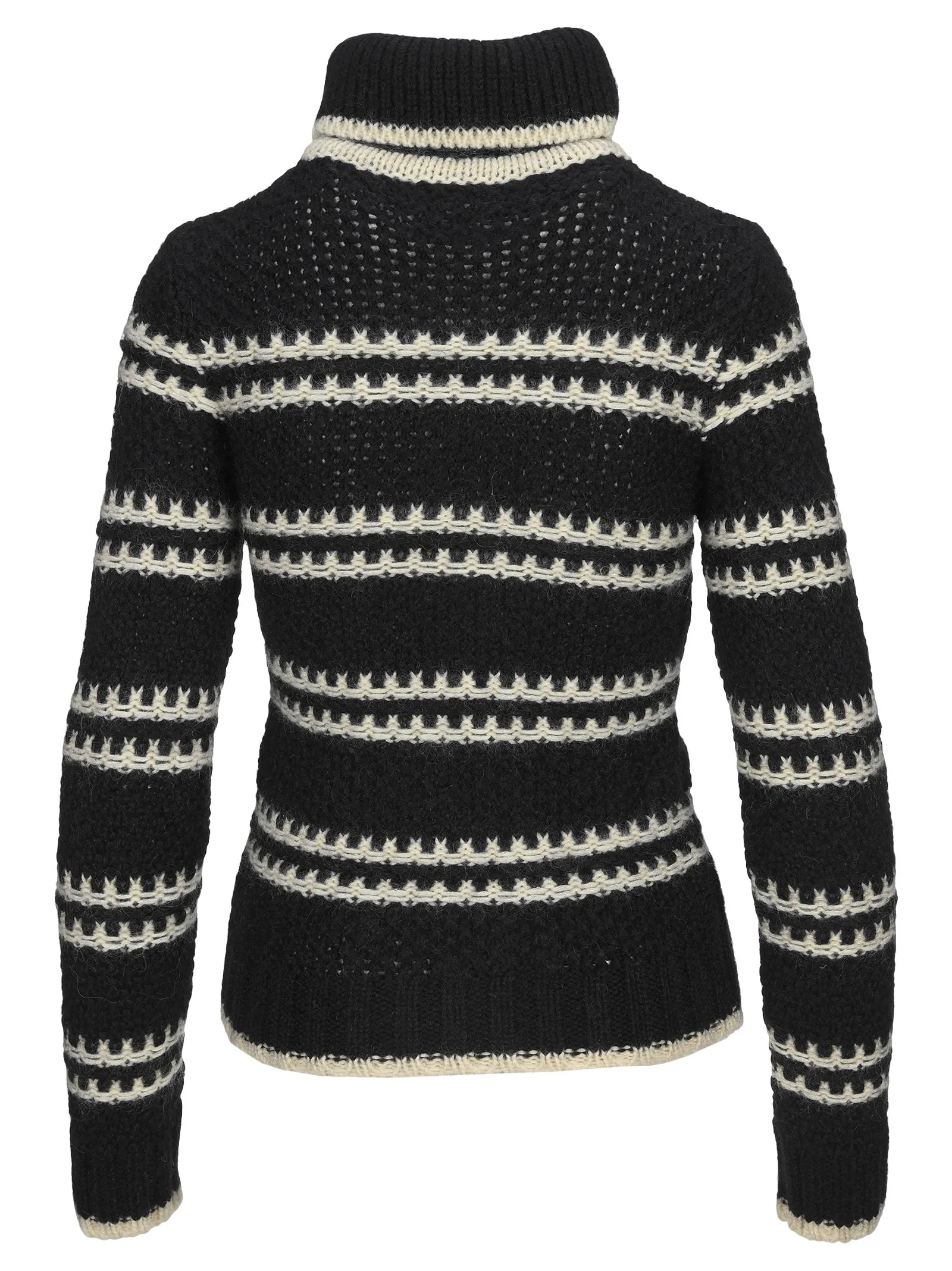 Saint Laurent Striped Turtleneck Knit Jumper