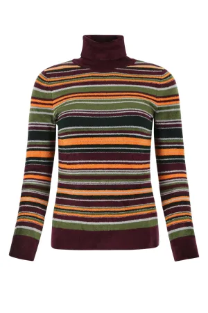 Saint Laurent Striped Turtleneck Sweater