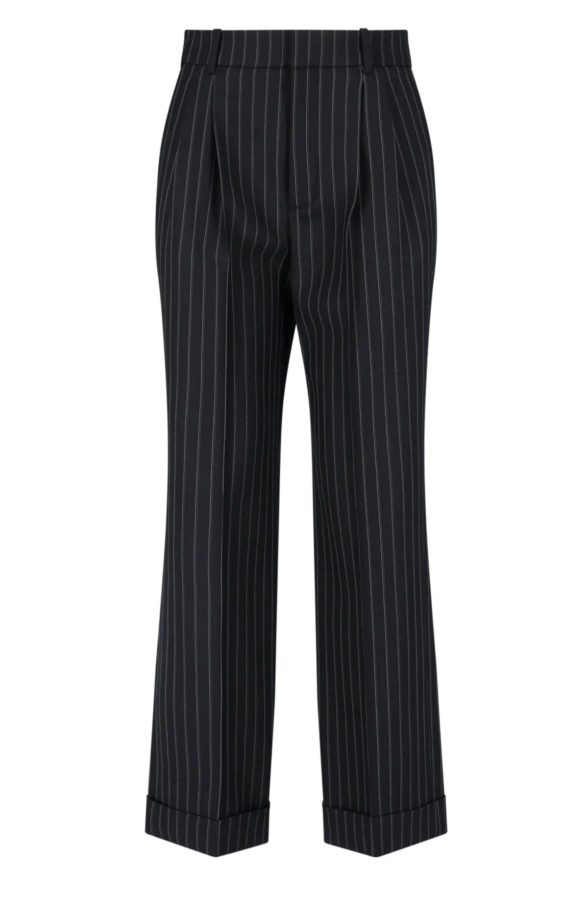 Saint Laurent Striped Wide Leg Trousers