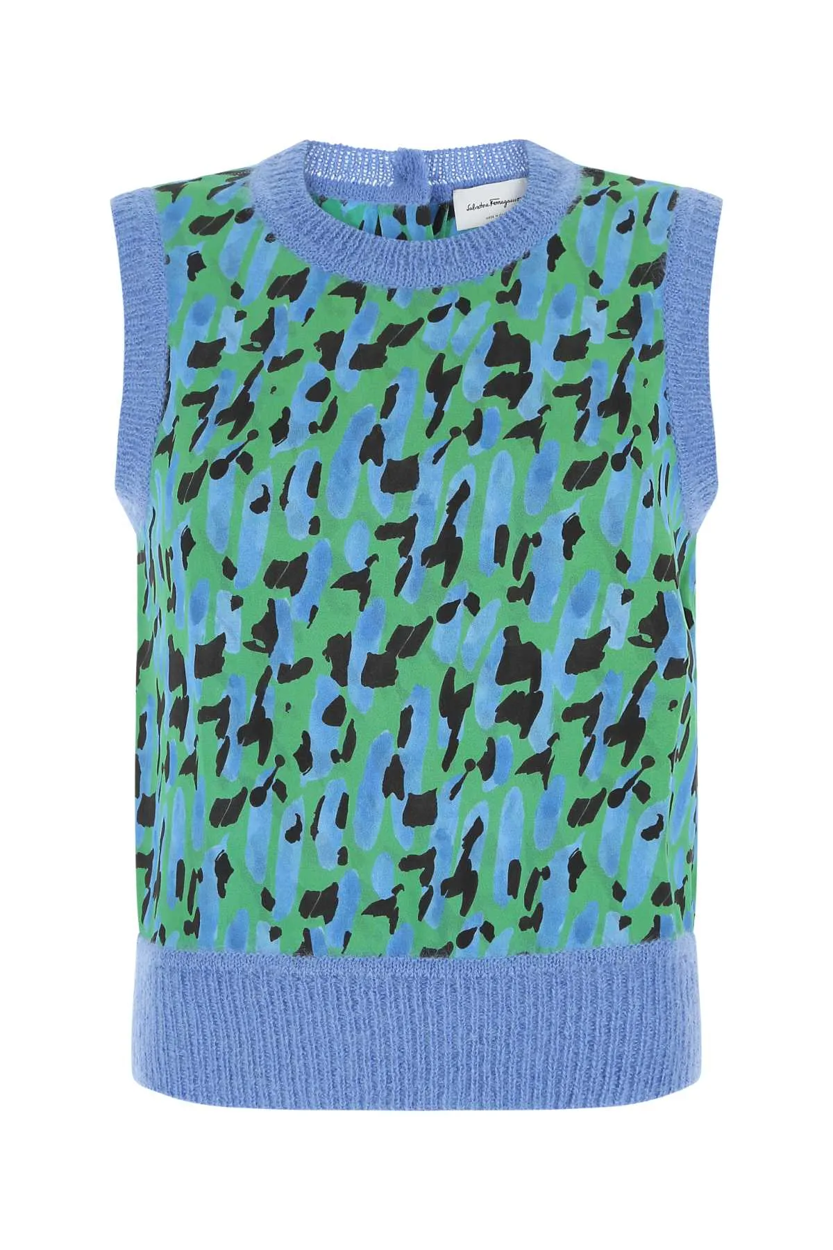 Salvatore Ferragamo Leopard Printed Knit Vest