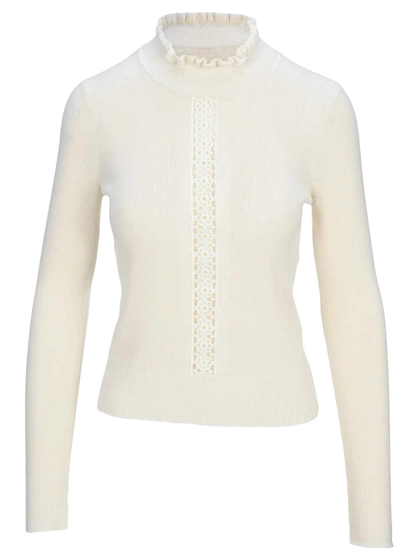 See By Chlo Frill Neck Knitted Sweater