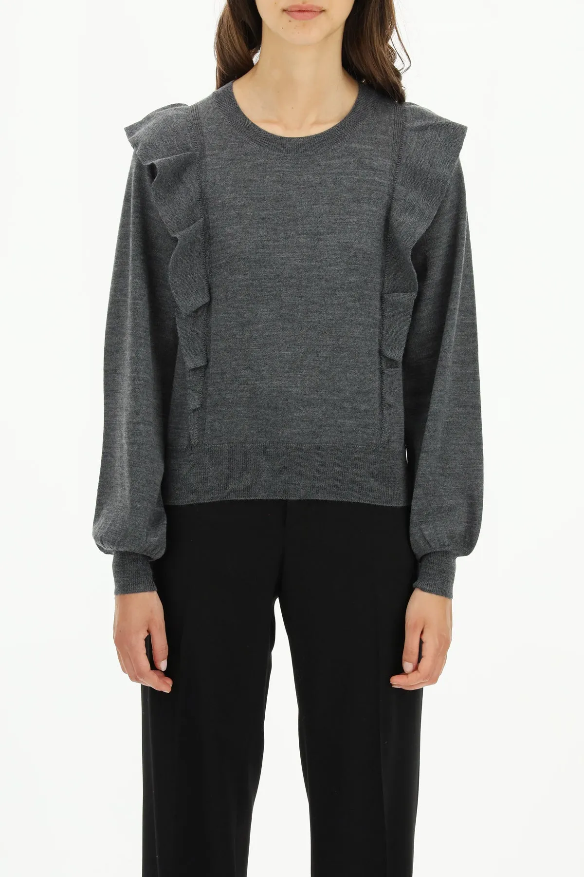 See By Chlo Ruffled Knit Jumper